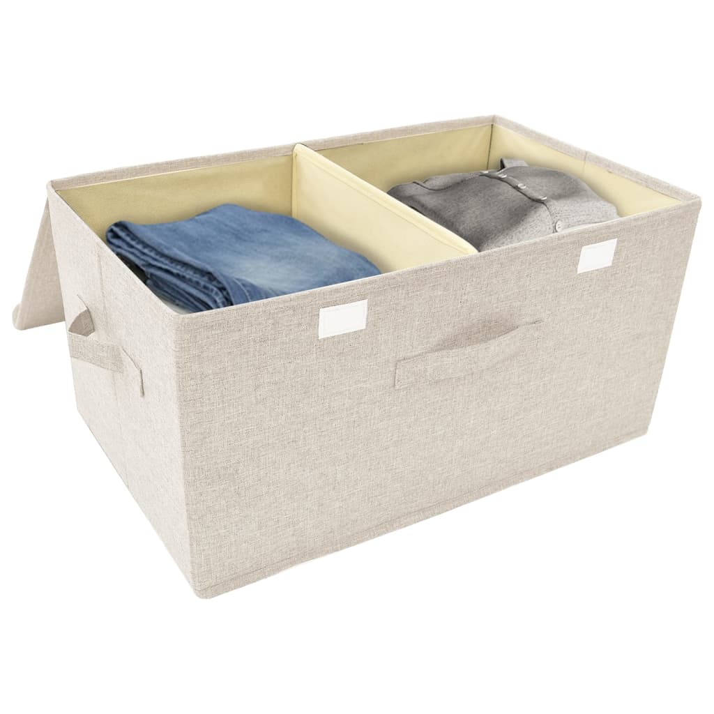 Fabric storage box 50x30x25 cm Cream