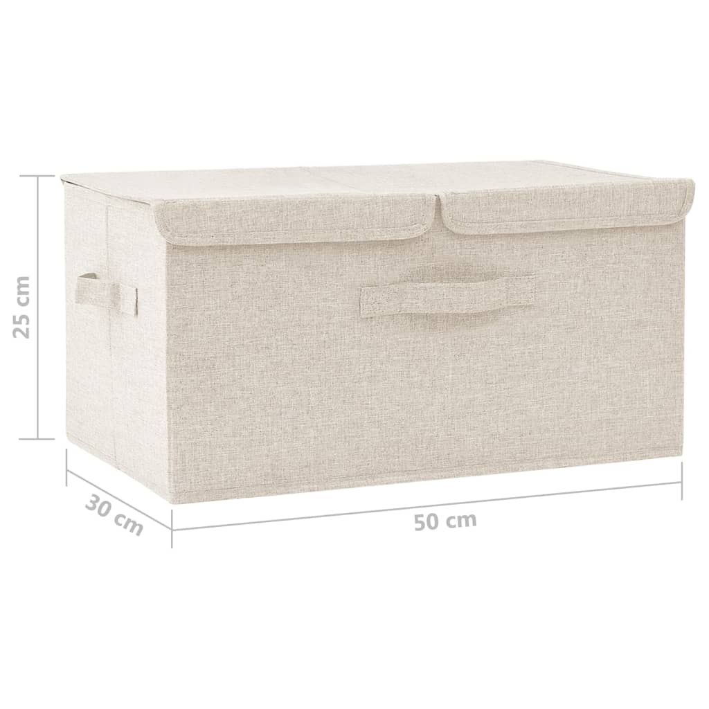 Fabric storage box 50x30x25 cm Cream