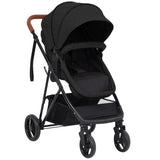 3-in-1 Baby Stroller Anthracite and Black Steel