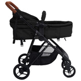 3-in-1 Baby Stroller Anthracite and Black Steel