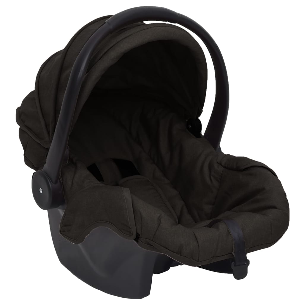 3-in-1 Baby Stroller Anthracite and Black Steel