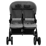 Two-seater stroller Light grey Steel