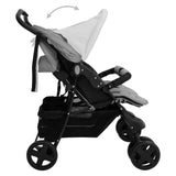 Two-seater stroller Light grey Steel