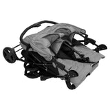 Two-seater stroller Light grey Steel