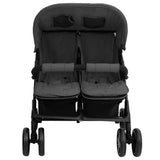 Dark Grey Steel Double Seater Stroller