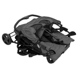 Dark Grey Steel Double Seater Stroller