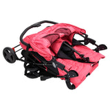 Steel Red Double Seater Stroller