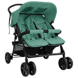 Steel Green Double Seat Stroller