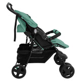 Steel Green Double Seat Stroller