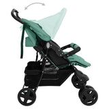 Steel Green Double Seat Stroller