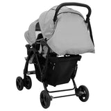 Two-seater stroller Light grey Steel