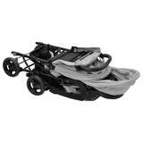 Two-seater stroller Light grey Steel