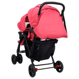 Steel Red Double Seater Stroller