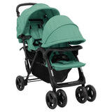 Steel Green Double Seat Stroller