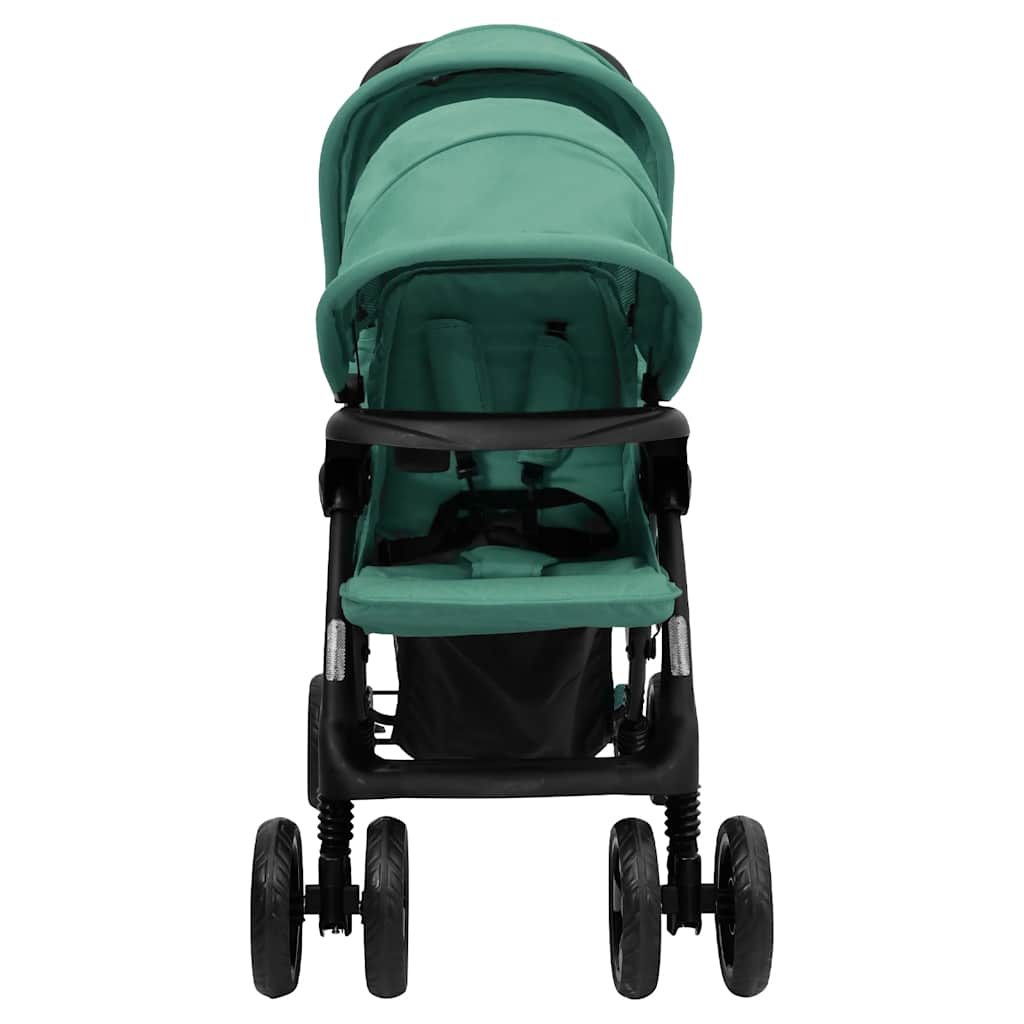 Steel Green Double Seat Stroller