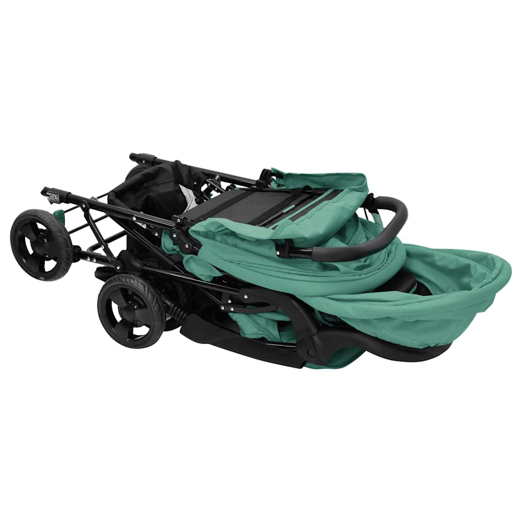 Steel Green Double Seat Stroller