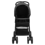 Poussette pour bébé 2-en-1 Gris foncé et noir Acier