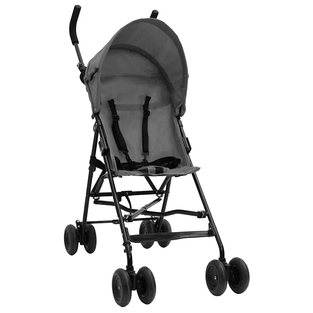 Baby stroller Light gray and black Steel