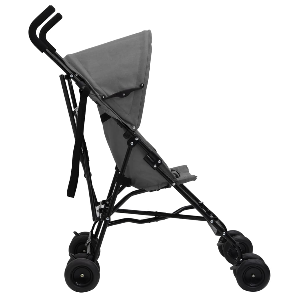 Baby stroller Light gray and black Steel