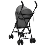 Baby stroller Light gray and black Steel