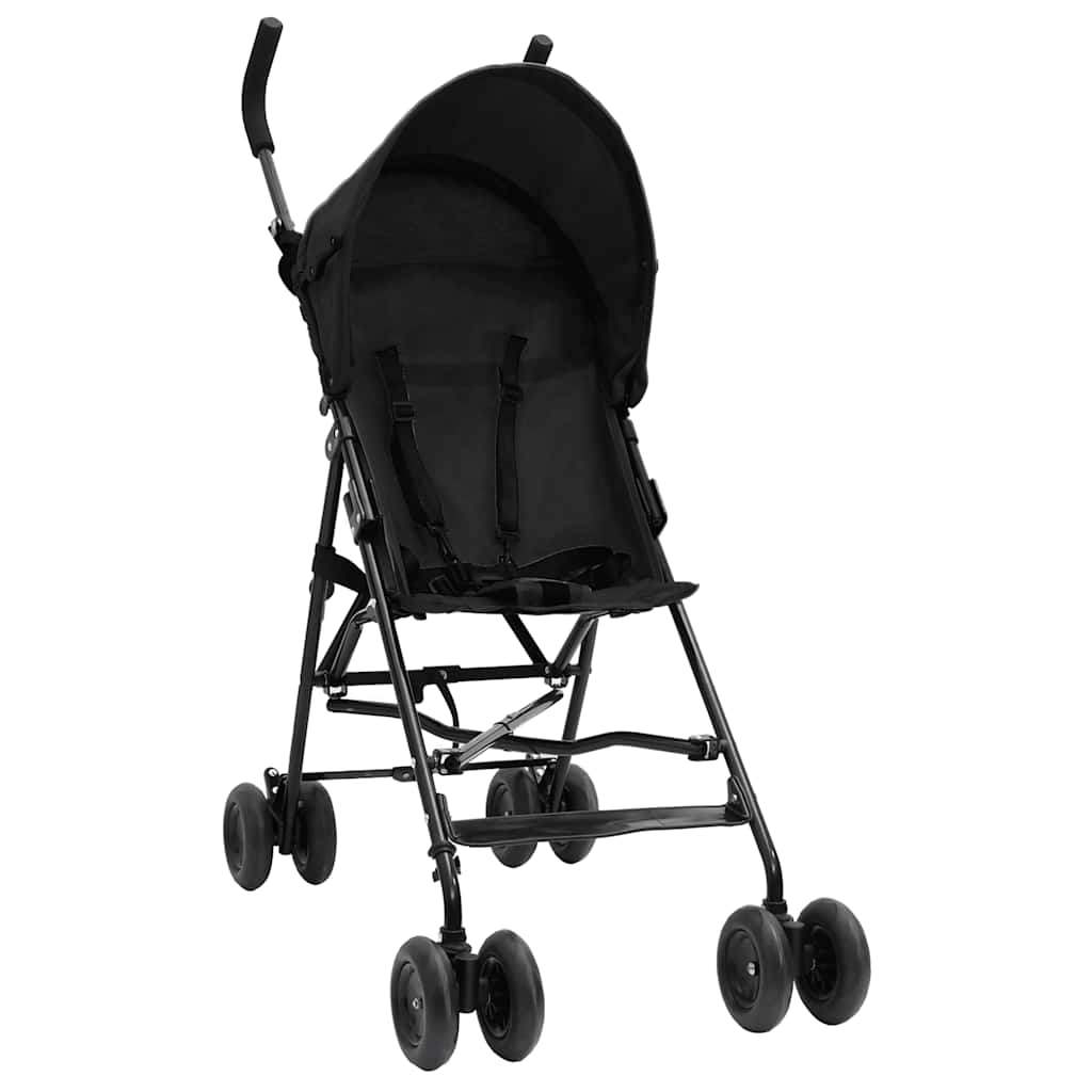 Poussette bébé Anthracite et noir Acier