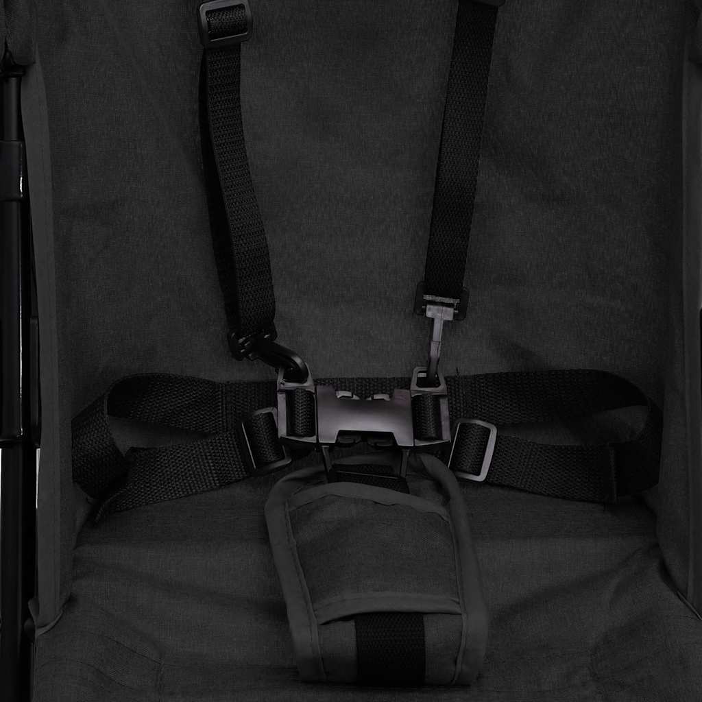 Poussette bébé Anthracite et noir Acier