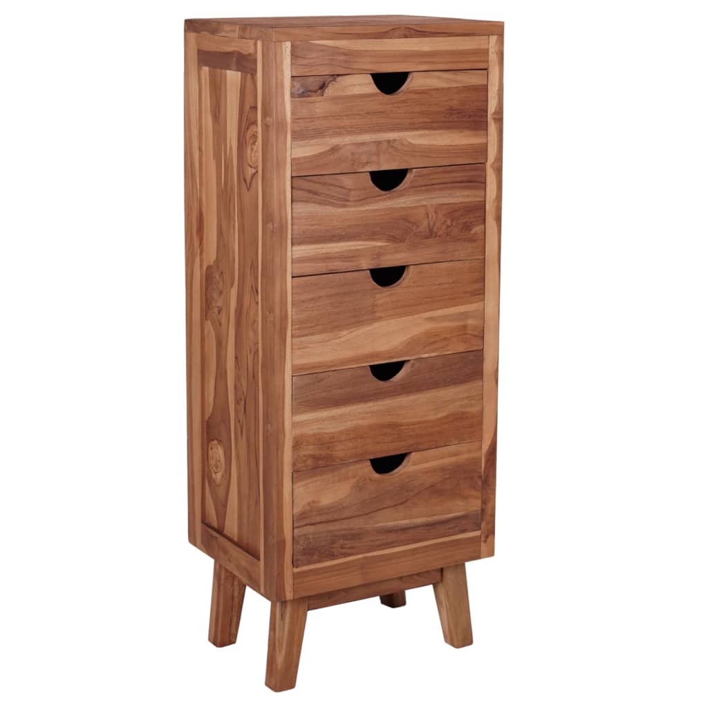 Buffet avec 5 tiroirs 40x30x100 cm Bois de teck massif