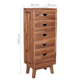 Buffet avec 5 tiroirs 40x30x100 cm Bois de teck massif