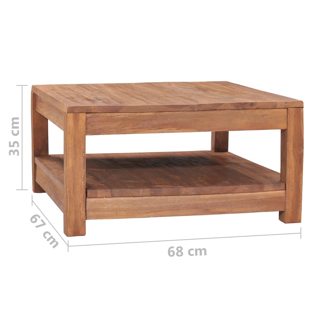 Table basse 68x67x35 cm Bois de teck solide