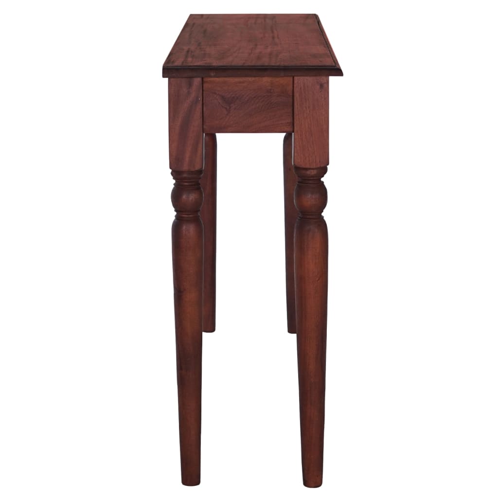 Table console Marron classique 110x30x75cm Bois d'acajou massif