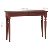 Table console Marron classique 110x30x75cm Bois d'acajou massif