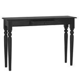 Table console Noir clair 110x30x75 cm Bois d'acajou massif