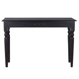 Table console Noir clair 110x30x75 cm Bois d'acajou massif