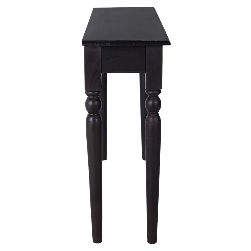 Table console Noir clair 110x30x75 cm Bois d'acajou massif