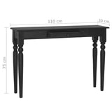 Table console Noir clair 110x30x75 cm Bois d'acajou massif