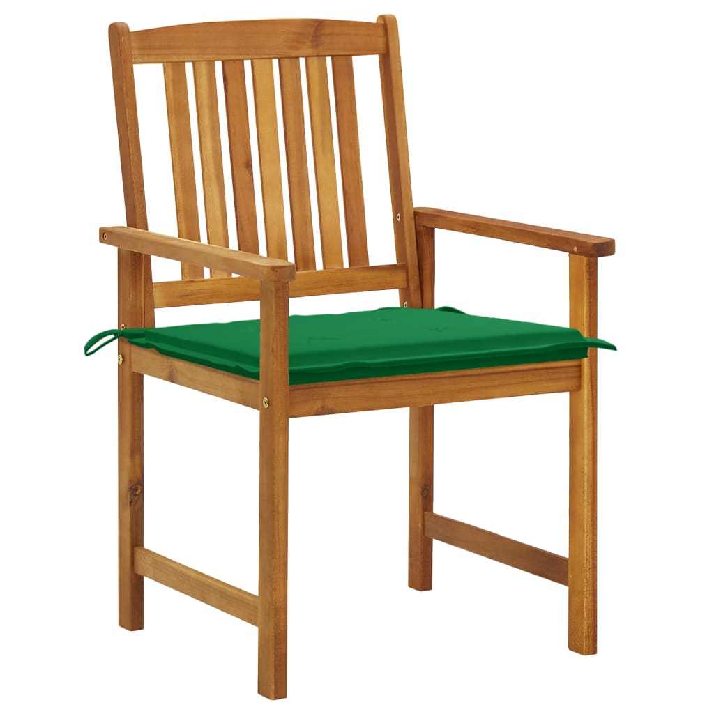 Chaises de jardin avec coussins lot de 6 Bois d'acacia massif