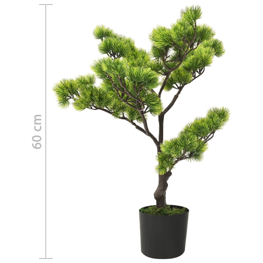 Bonsaï de pin artificiel avec pot 60 cm Vert