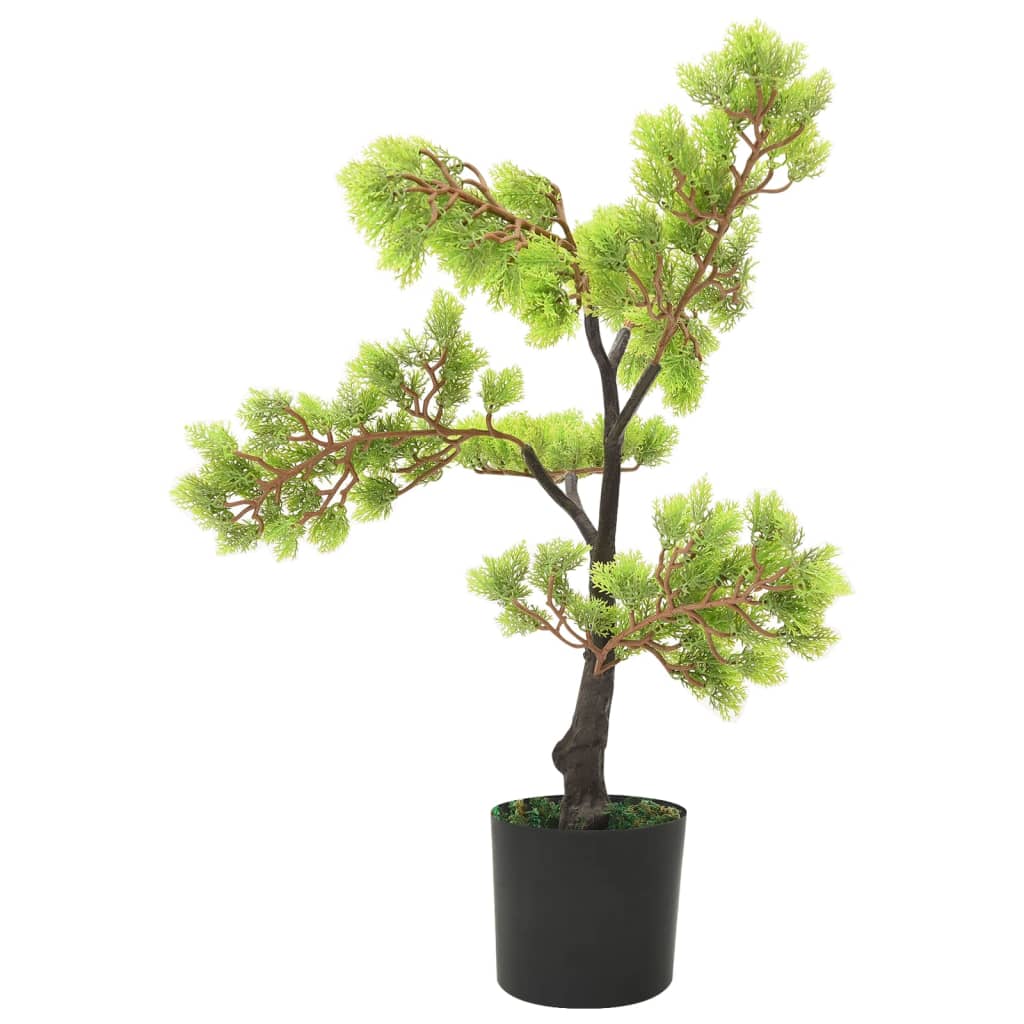 Künstlicher Zypressenbonsai mit Topf 60 cm Grün