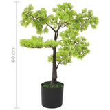 Künstlicher Zypressenbonsai mit Topf 60 cm Grün