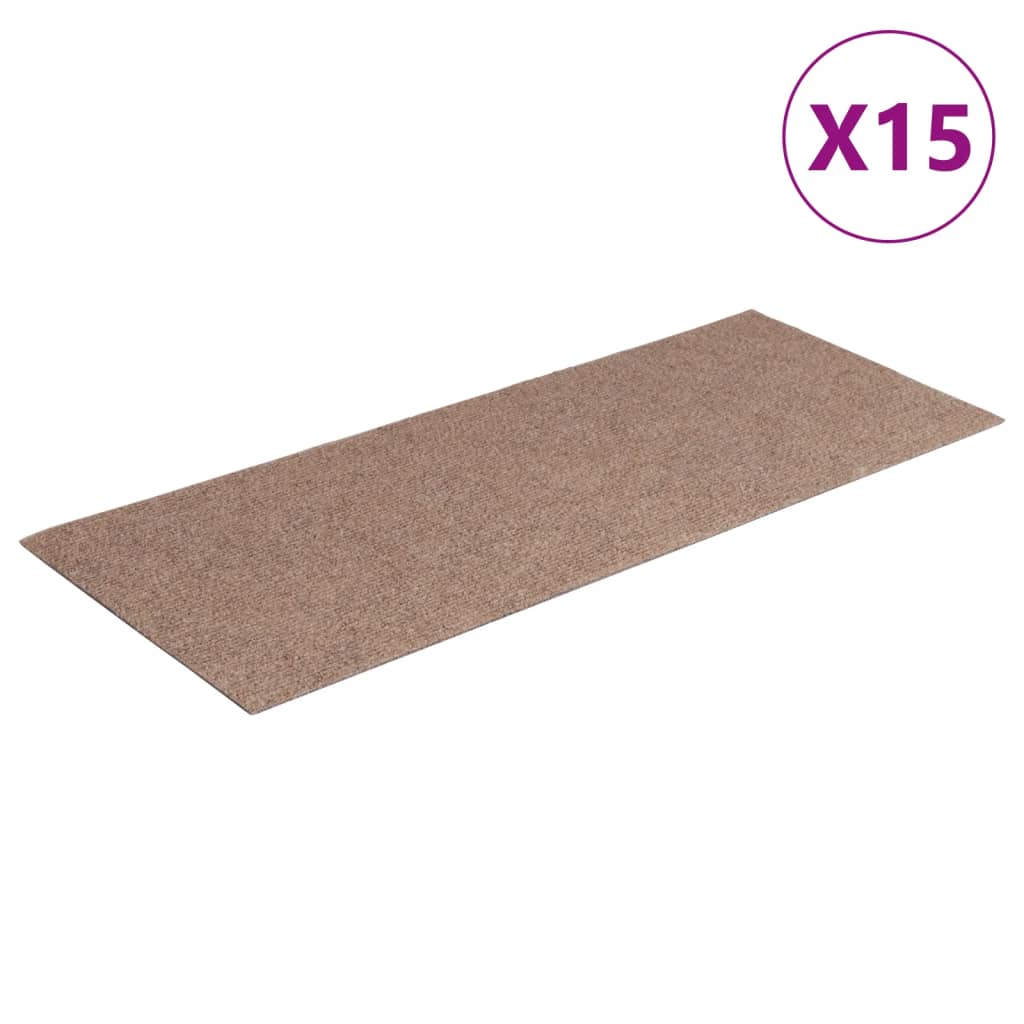 Tapis d'escalier autocollants Rectangulaire 15 pcs 60x25 cm