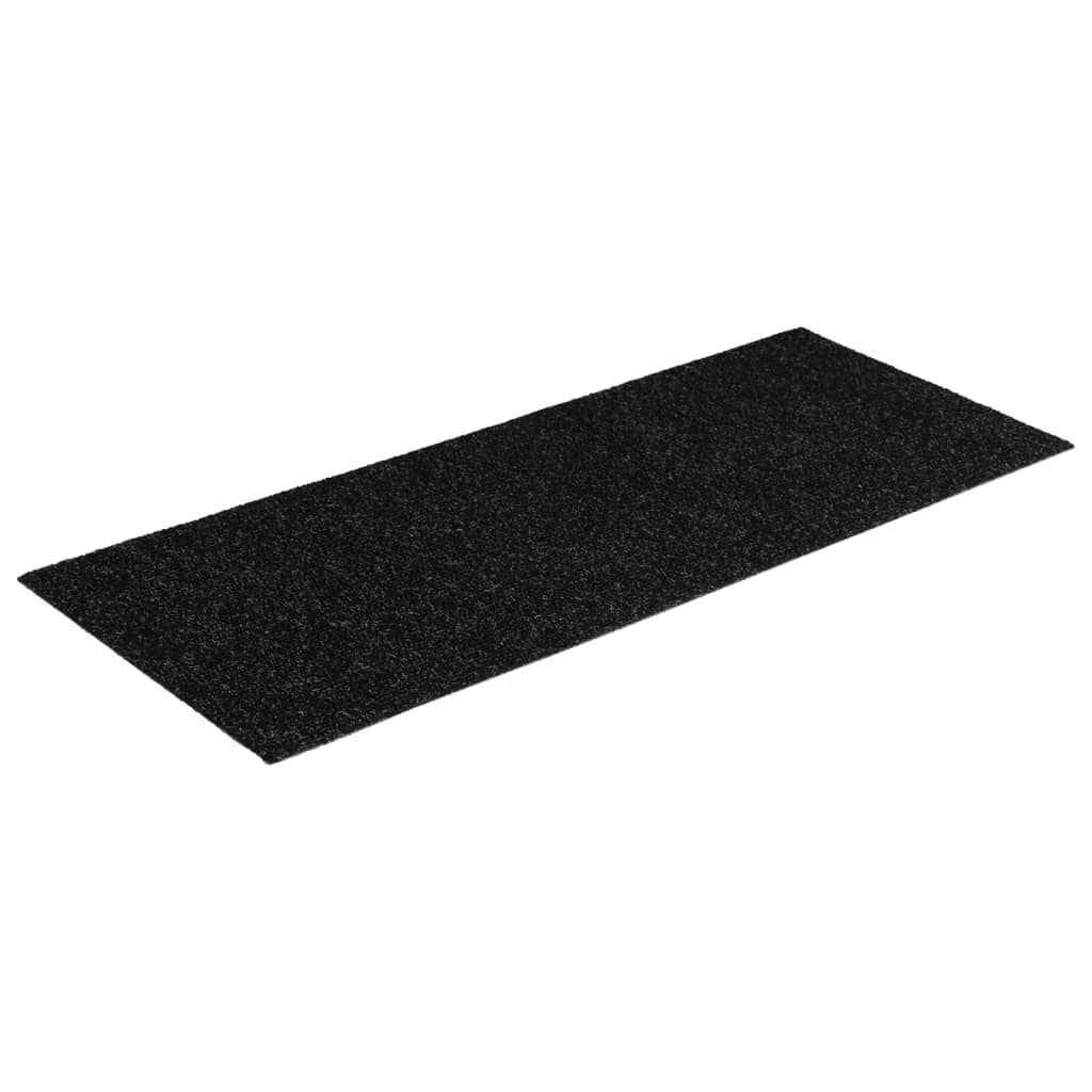 Tapis d'escalier autocollants Rectangulaire 15 pcs 60x25cm Noir