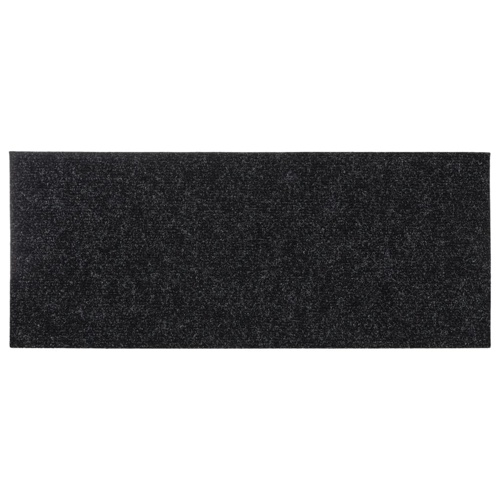 Tapis d'escalier autocollants Rectangulaire 15 pcs 60x25cm Noir