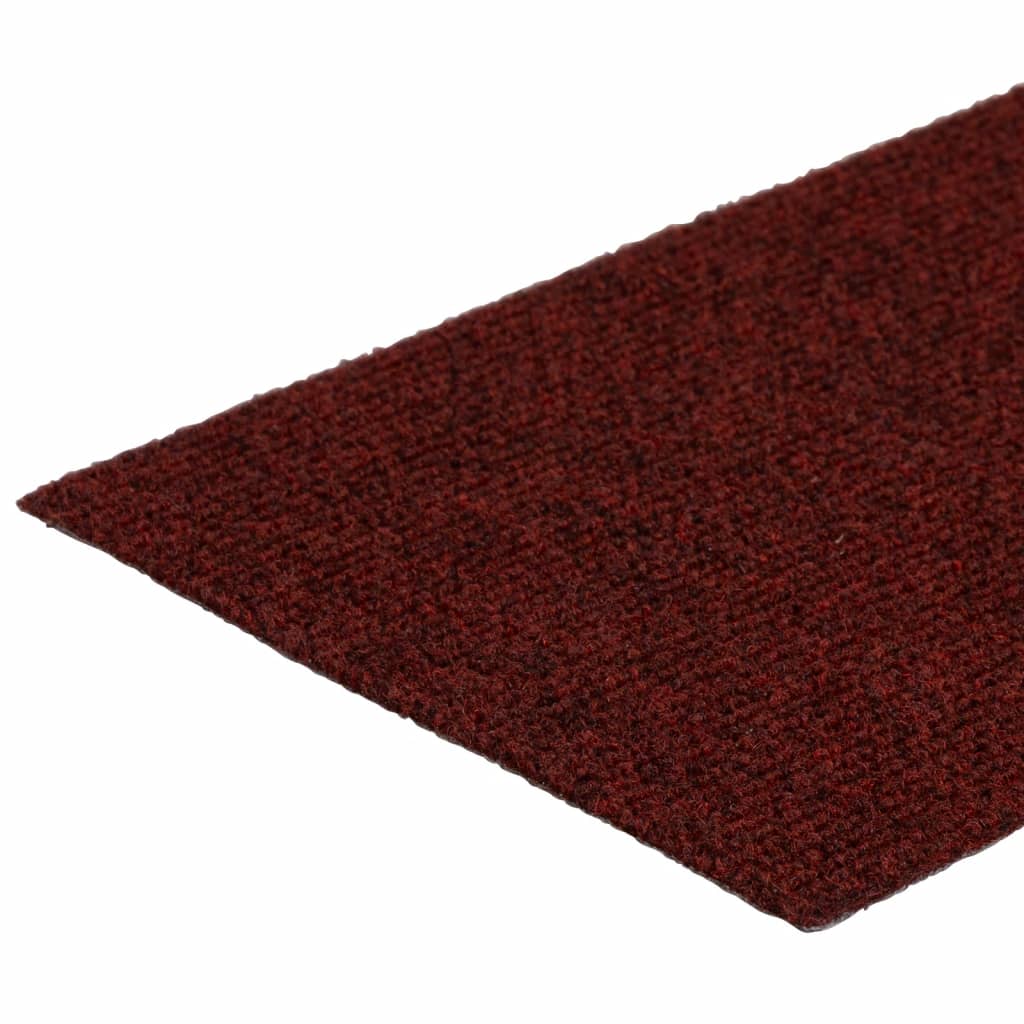 Tapis d'escalier autocollants Rectangulaire 15pcs 60x25cm Rouge