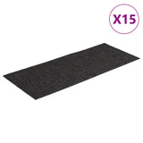 Tapis d'escalier autocollants rectangulaire 15 pcs 60x25 cm