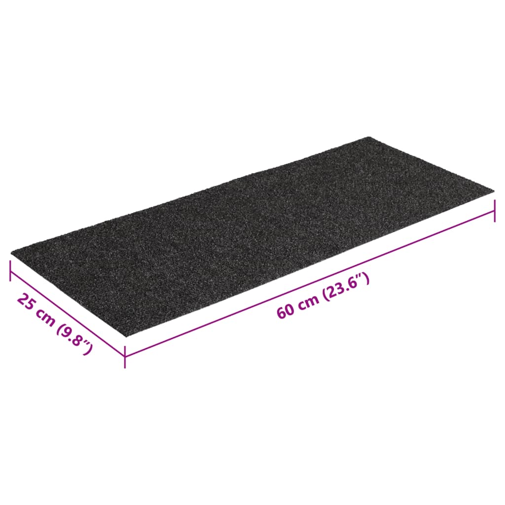 Tapis d'escalier autocollants rectangulaire 15 pcs 60x25 cm