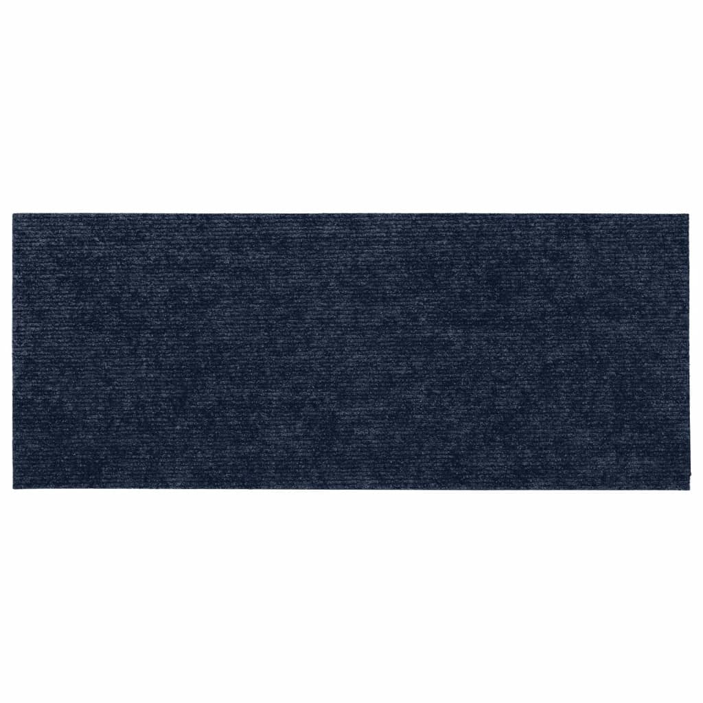 Tapis d'escalier autocollants Rectangulaire 15 pcs 60x25cm Bleu