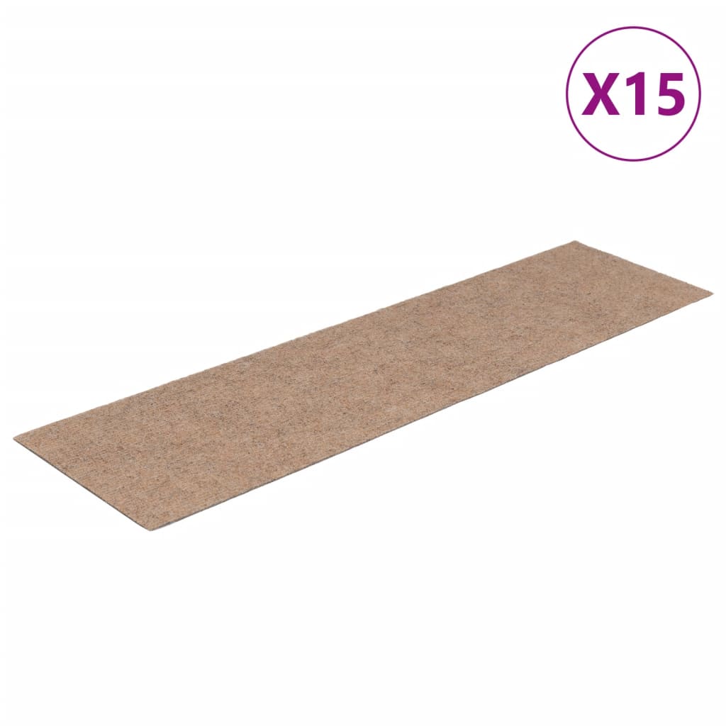 Tapis d'escalier autocollants Rectangulaire 15 pcs 76x20 cm