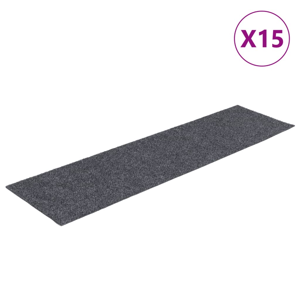 Tapis d'escalier autocollants Rectangulaire 15 pcs 76x20 cm