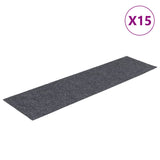 Tapis d'escalier autocollants Rectangulaire 15 pcs 76x20 cm