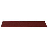 Tapis d'escalier autocollants Rectangulaire 15pcs 76x20cm Rouge